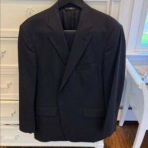 Classic Men's Black Single-Breasted Blazer and pants.  Full suit